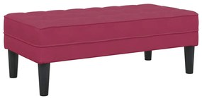 vidaXL Παγκάκι Κόκκινο 113 x 57 x 39 εκ. Βελούδο