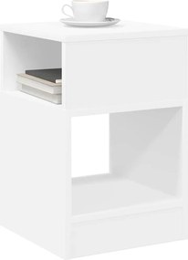 vidaXL End Table Λευκό 30,5 x 30 x 45 εκ Επεξεργασμένο ξύλο