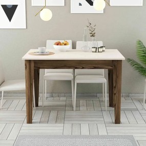 Stewehome Τραπέζι κουζίνας Λευκό / Δρυς 110x72x75 cm