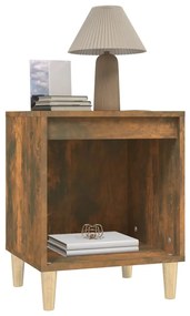 vidaXL Κομοδίνο Καπνιστή Δρυς 40x35x50 εκ.