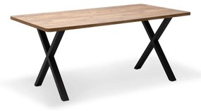 Τραπέζι Jeremy Megapap Mdf - μεταλλικό χρώμα ακακίας 140x80x75εκ. - 0212172
