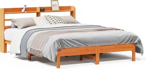 vidaXL Σκελετός Κρεβ. Χωρίς Στρώμα Καφέ Κεριού 150x200 εκ Μασίφ Πεύκο