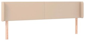 vidaXL Κεφαλάρι με Πτερύγια Καπουτσίνο 163x16x78/88εκ. Συνθετικό Δέρμα