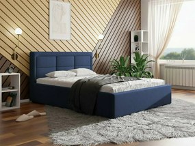 Κρεβάτι Pomona 102, Διπλό, Μπλε, 140x200, Ταπισερί, Τάβλες για Κρεβάτι, 160x223x93cm, 83 kg | Epipla1.gr