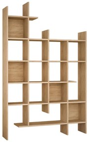 Βιβλιοθήκη Manco pakoworld σε oak απόχρωση 122x25.5x188εκ