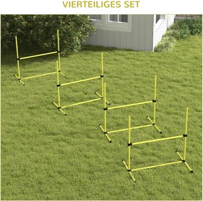 Dog Agility Set Hurdles/Slamon Bars/Ground Bars Carry Bag Heavy Duty Yellow