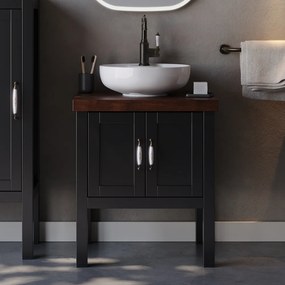Πάγκος LONDON Μαύρο MDF 18mm Λάκα 65 S3BLON065BLM 65x50x72cm S3BLON065BLM