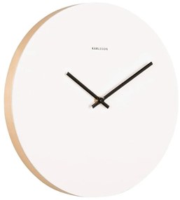 Ρολόι Τοίχου Splash KA5922WH Φ31x4,2cm White-Gold Karlsson Ξύλο