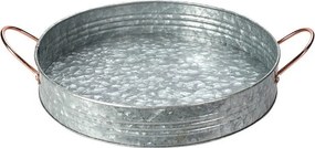 ΔΊΣΚΟΙ ΣΕΡΒΙΡΊΣΜΑΤΟΣ SERVING TRAY ZINC METAL HANDLE FZ1000820