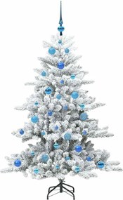 vidaXL Τεχνητό Χριστουγεννιάτικο Δέντρο με Άξονα με βάση Λευκό 150 cm