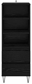 vidaXL Highboard Μαύρη Οξυά 40 x 36 x 110 εκ. Επεξεργασμένο ξύλο