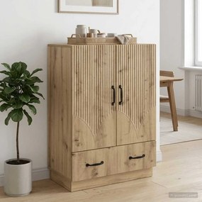 vidaXL Πλαϊνό γραφείο Artisan Δρυς 66 x 34,5 x 92 εκ.