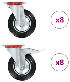 vidaXL Ρόδες Περιστρεφόμενες 16 τεμ. 160 χιλ.