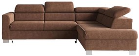 Γωνιακός καναπές κρεβάτι Felin με αποθηκευτικό χώρο, καφέ 255x191x83cm Δεξιά γωνία – BEL-TED-035