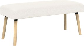 vidaXL παγκάκι Μονόχρωμο Κρεμ 110 x 40 x 46 cm Μπουκλέ