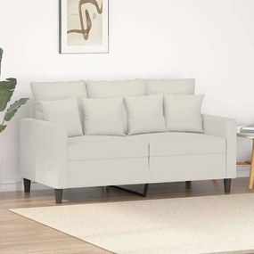vidaXL Καναπές Διθέσιος Κρεμ 120 εκ. Βελούδινος