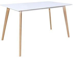 Τραπέζι MDF Φυσικό/Λευκό Ξύλο 120x70 Υ75cm