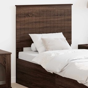 vidaXL Κεφαλάρι με κεφαλάρι Καφέ δρυς 80 cm Επεξεργασμένο ξύλο