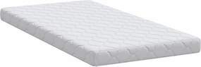 vidaXL Στρώμα Λευκό 80 x 160 cm Ζακάρ ύφασμα