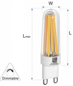 Adeleq Led Λάμπα Cog Κεραμικό G9 3.5W Ντιμαριζόμενο Λευκό 13-913519