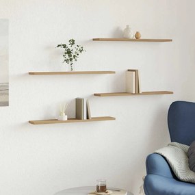 vidaXL Ράφια Τοίχου 4 τεμ. Artisan Δρυς 60x20x1,5εκ. από Επεξεργ. Ξύλο