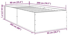 ΠΛΑΙΣΙΟ ΚΡΕΒΑΤΙΟΥ ΛΕΥΚΟ 90 X 200 ΕΚ. ΕΠΕΞΕΡΓΑΣΜΕΝΟ ΞΥΛΟ 3280965