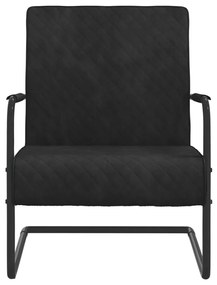 Καρέκλα «Πρόβολος» Μαύρη Βελούδινη - Μαύρο