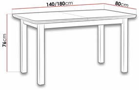 Τραπέζι Victorville 103, Κλήθρα, 76x80x140cm, 42 kg, Επιμήκυνση, Φυσικό ξύλο καπλαμά, Ξύλο, Μερικώς συναρμολογημένο, Ξύλο: Οξιά | Epipla1.gr