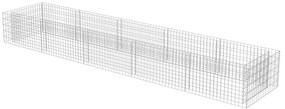 vidaXL Συρματοκιβώτιο-Γλάστρα Υπερυψωμένη 450x90x50 εκ. Γαλβ. Χάλυβας