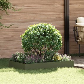 VidaXL Περίγραμμα γκαζόν 100 x 60 x 20 εκ. Ατσάλι Λαδί