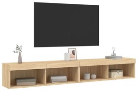 vidaXL Έπιπλα Τηλεόρασης με LED 2 τεμ. Sonoma Δρυς 100 x 30 x 30 εκ.