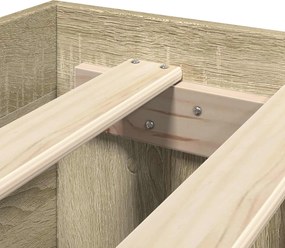 vidaXL Σκελετός Κρεβατιού Sonoma Δρυς 80 x 200 cm Επεξεργασμένο Ξύλο