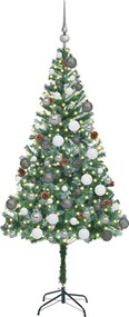 vidaXL Τεχνητό Χριστουγεννιάτικο Δέντρο Πράσινο 180 cm PVC και Χάλυβας