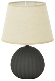 Επιτραπέζιο φωτιστικό Melanie Inart Ε14 κεραμικό σε μαύρο- μπεζ απόχρωση Φ22x30εκ 22x22x30 εκ.