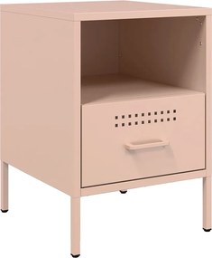 vidaXL Κομοδίνα 2 τεμ. Ροζ 36x39x50,5 εκ. από Χάλυβα