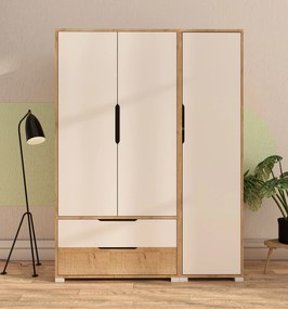 Τριφυλλη Ντουλαπα Δρυς Ζαφειρι/Λευκο FLORA 137 45x137x183