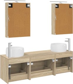 vidaXL Σετ Επίπλων Μπάνιου 5 pcs Sonoma Δρυς