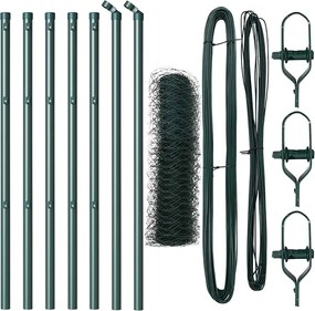 vidaXL Στύλος Περιφράξεων Πράσινο 10 x 0,4 m (36 mm πλέγμα)