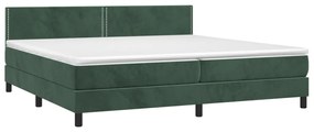 ΚΡΕΒΑΤΙ BOXSPRING ΜΕ ΣΤΡΩΜΑ ΣΚΟΥΡΟ ΠΡΑΣΙΝΟ 200X200ΕΚ. ΒΕΛΟΥΔΙΝΟ 3141266