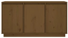 vidaXL Μπουφές με Συρτάρια Καφέ Μελί 111x34x60 εκ. Μασίφ Ξύλο Πεύκου