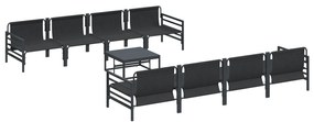 vidaXL Σετ Καναπέ Κήπου με μαξιλάρι με μαξιλάρι 9 pcs Ανθρακί 70 x 70.5 x 31.5 εκ.