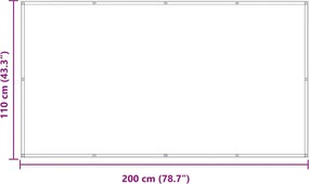 vidaXL Οθόνη Μπαλκονιού Καφέ 110 x 200 εκ Ύφασμα Όξφορντ