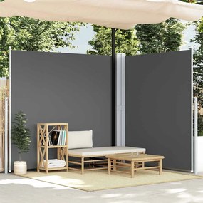 vidaXL Σκίαστρο Πλαϊνό Συρόμενο Ανθρακί 220 x 600 εκ.