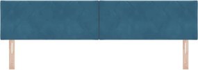 vidaXL LED κεφαλάρι Σκούρο Μπλε 200 cm Βελούδο