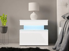 Κομοδίνο Glossa 1S με LED-Leuko Gualistero