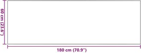vidaXL Χαλάκι Εξώπορτας Μαύρο 60 x 180 cm 100% Πολυαμίδιο