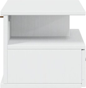 VidaXL Κομοδίνο με συρτάρι HILL Λευκό 40 x 31 x 27 εκ. Στερεό πεύκο