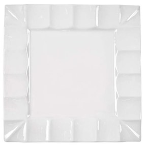 Πιατέλα Τετράγωνη Πορσελάνης Λευκή Art Et Lumiere 33x33x2,5εκ. 06853