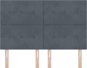 vidaXL Κεφαλάρι Σκούρο Γκρι 160 cm Βελούδο