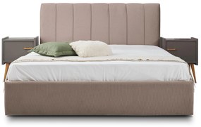 Επενδυμένο Κρεβάτι New York-Mocca-110 x 200-Ξύλα Ελάτου